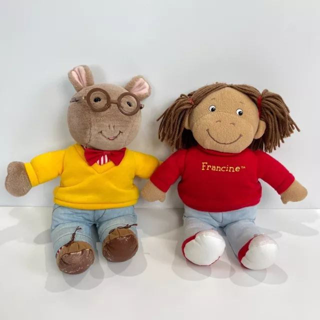 Vintage 1996 Arthur & Francine Lot Eden Stuffed Plush Doll PBS Marc Brown