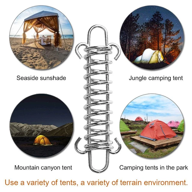 Windseil-Schnalle, für Outdoor, Camping, mit Federhaken, 5 Stück