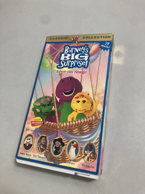 Barney Barneys Barney S Big Surprise Live On Stage Vhs Videotape 11 16 Barney Barneys Barney S Big Surprise Live On Stage Vhs Videotape 11 16