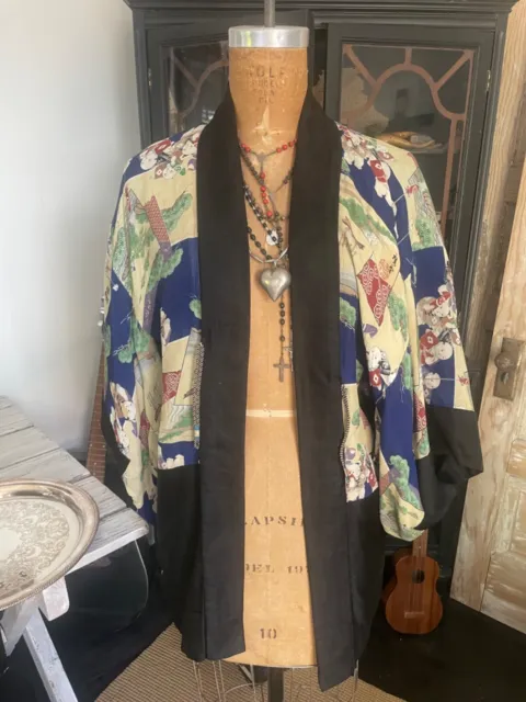 Vintage Japanese silk kimono jacket  authentic