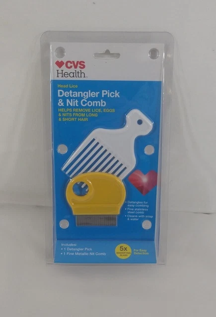 CVS Health Head Lice Detangler Pick & Nit Comb