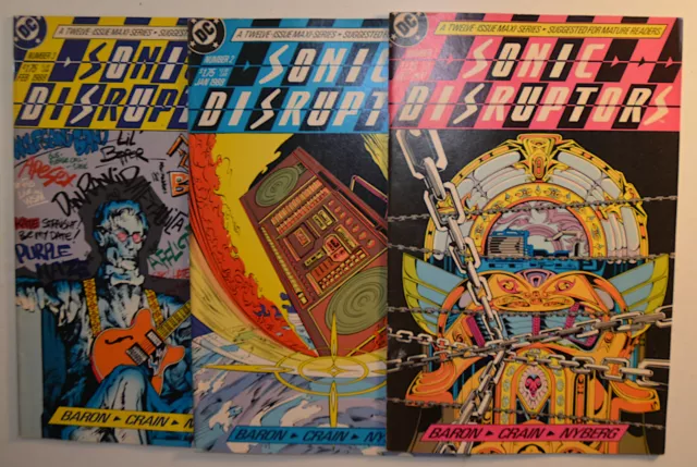 Sonic Disruptors Lot of 3 #1,2,3 DC Comics (1987) VF+ 1st Print Comic Books