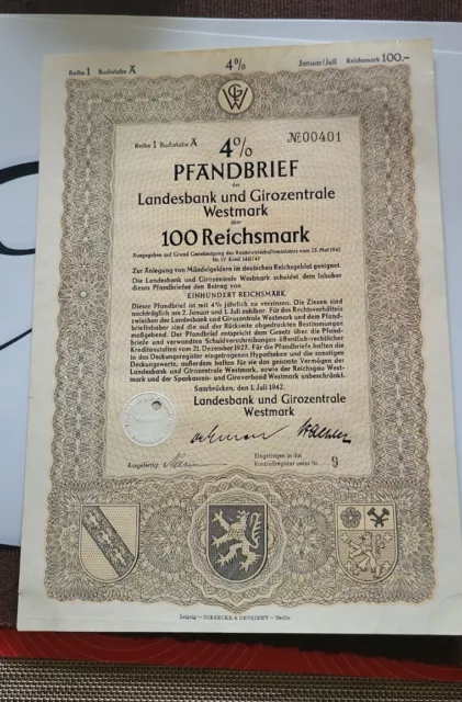 4% Pfandbrief Landesbank und Girozentrale 1942