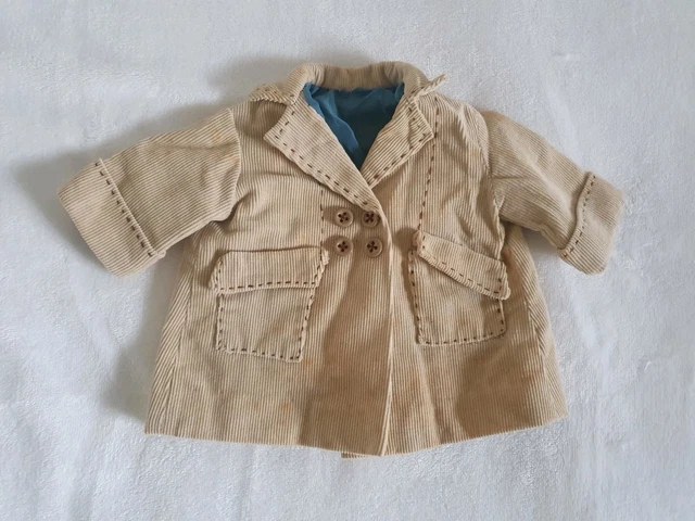 Ancien petit Manteau en velours de Poupée Ancienne | UK