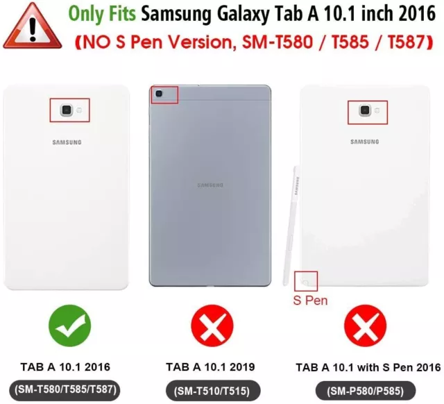 Hülle+ 9H Schutzglas Für Samsung Galaxy Tab A 10.1 T580 A6 2016 Tasche Case -2 2