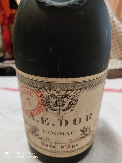 ANNÉES 50 Cognac A.E. D'OR Grande Champagne réserve no7 HORS D'ÂGE