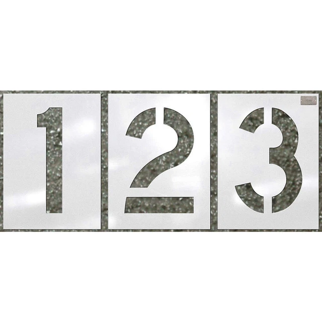 C.H. Plantilla HANSON 70358, kit de números, 12 piezas, 12 x 9 pulgadas
