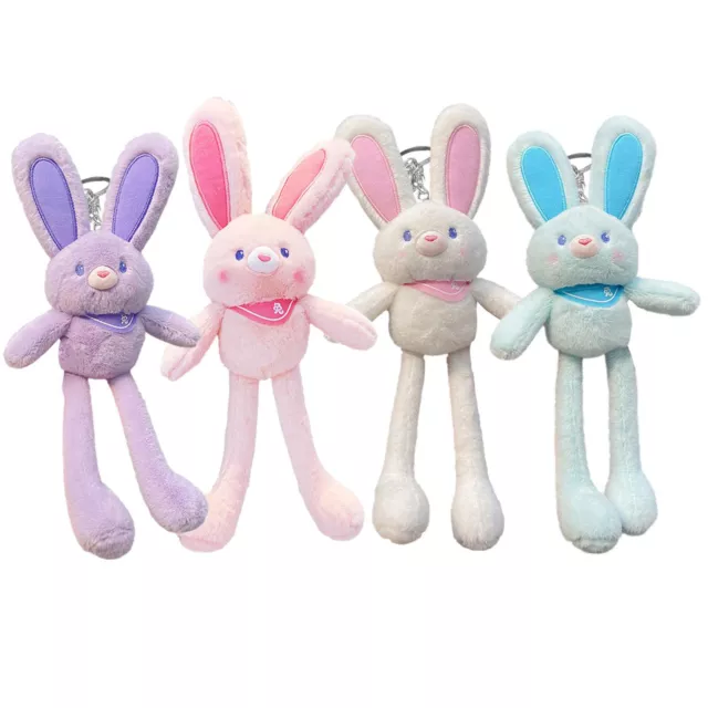 Rabbit Keychain Pull Up Rabbit Plush Toys Rabbit Basket Stuffers Easter Gifts