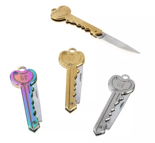 Mini Key Cutter Letter Camp Outdoor Keyring Ring Keychain Fold Cutting Hand Tool