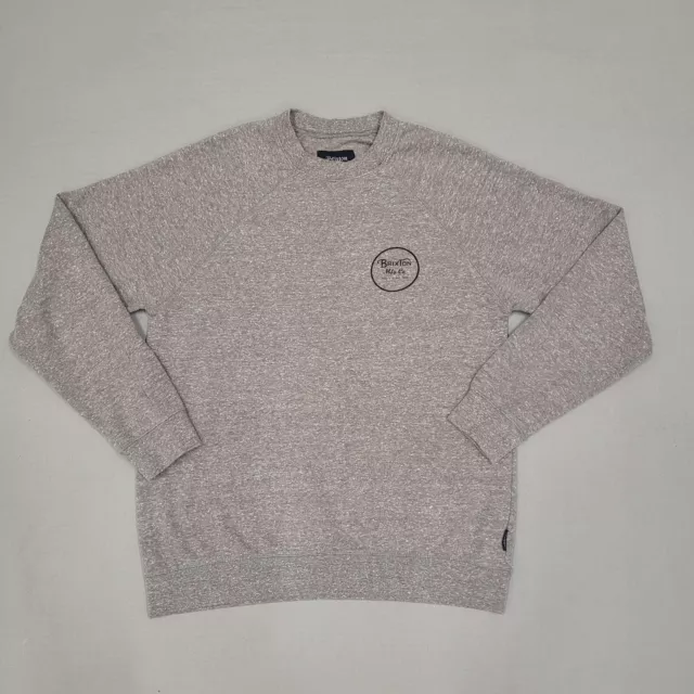 Brixton Mens Sweater Size S Brown Grey