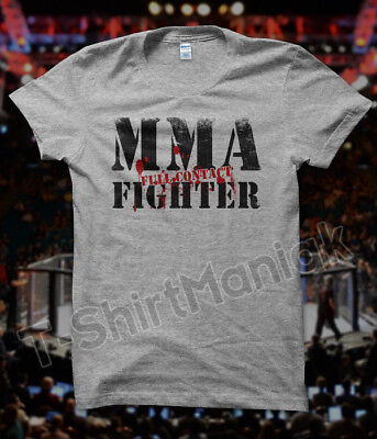 T-Shirt Maglietta MMA Fighter UFC BJJ Gym Palestra Kick Boxe Ring Uomo S M L XL