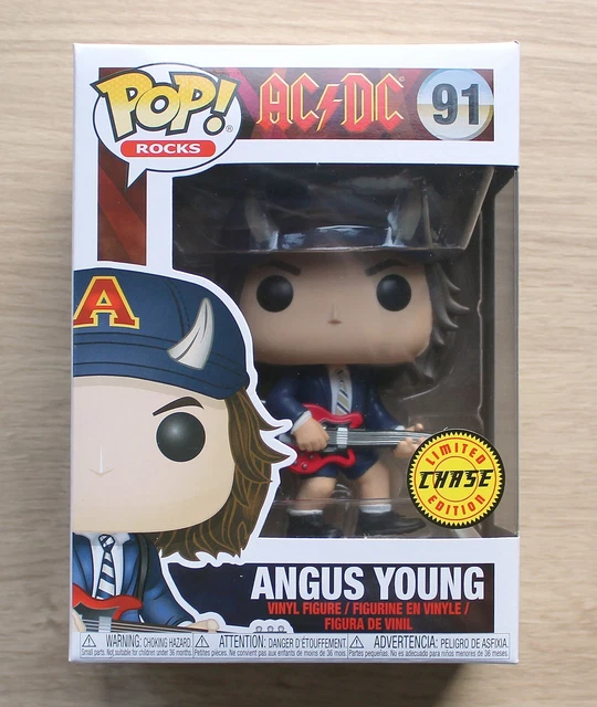 Funko Pop Rocks ACDC Angus Young mit Hörnern JAGD + kostenloser Schutz