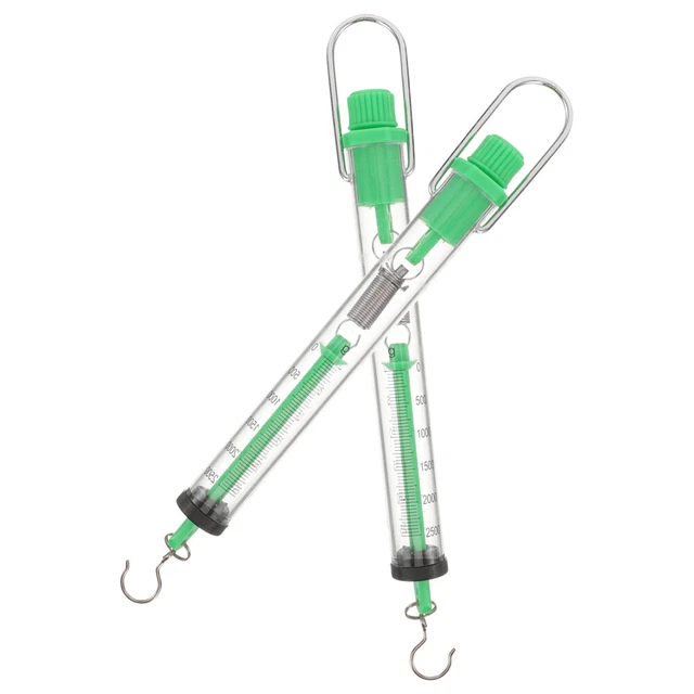 Escala de tubo colgante de equilibrio de resorte tubular dinamómetro de plástico 2 piezas