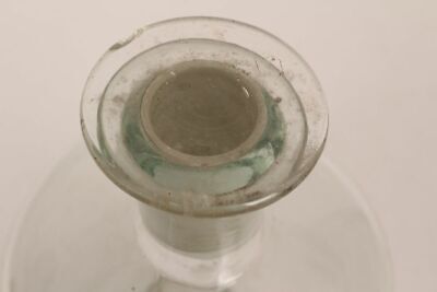 Apotheker Flasche Medizin Glas klar Tinct. Myrrhae antik Deckelflasche 3