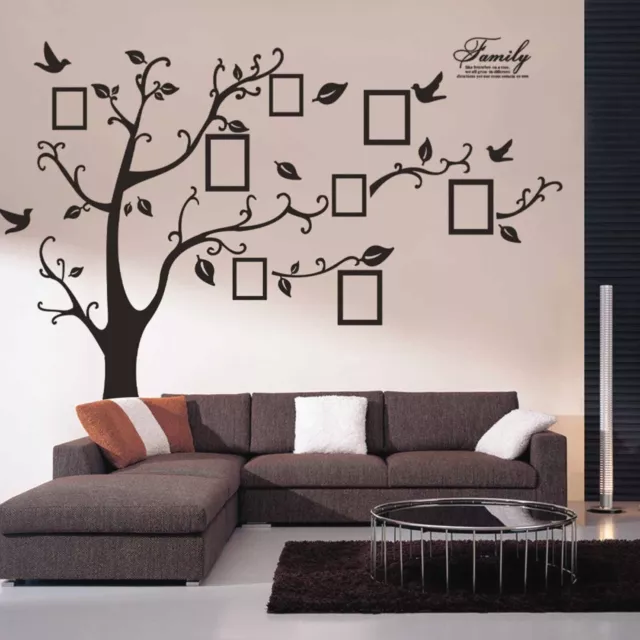 Family Tree Wall Sticker Photo Frame Decor Vinyl Decal Mural Home Art Deco Large