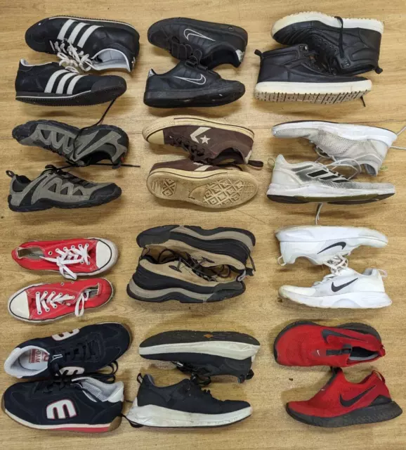 Job Lot Wholesale Used Trainers Men/Womens x12 Pairs Nike/Adidas/Converse etc