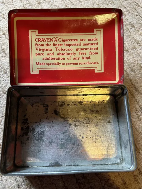 Craven ‘A’ 50 Cigarettes Tin, Collectible Tobacco Memorabilia