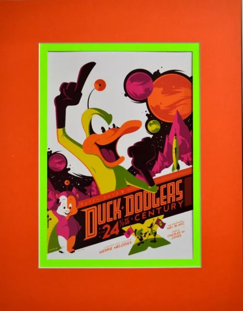 DUCK DODGERS In The 24 1/2th CENTURY Pro Matted PRINT Mondo Tom Whalen art