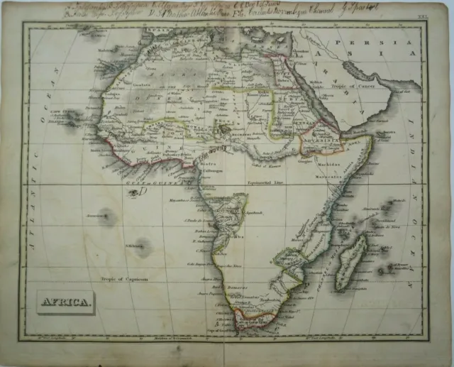Antique map of Africa by John Russell 1825
