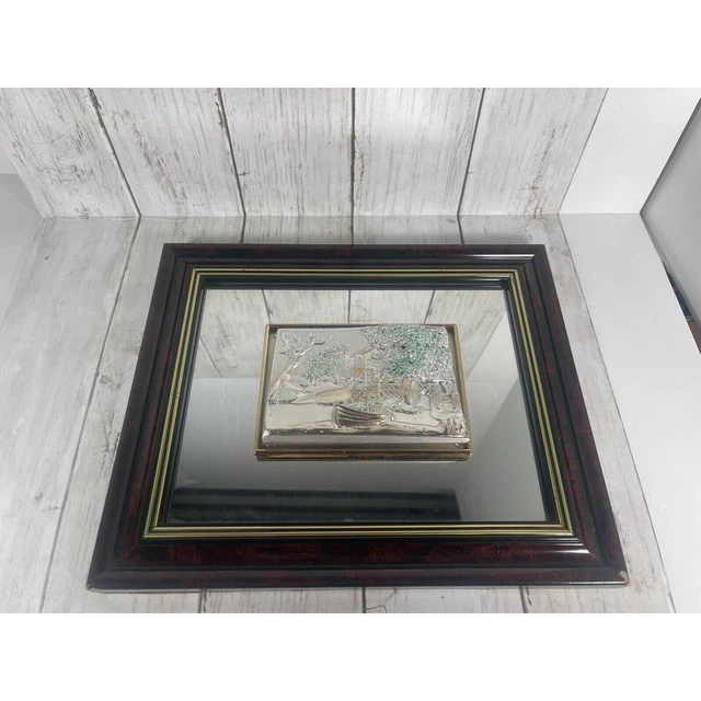 VINTAGE CREAZIONI ARTISTICHE Italy Framed Mirror w/ 3D 925