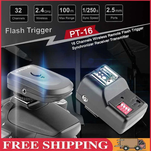 Hot Shoe Flash Lámpara 16 Canales Radio Inalámbrica Remoto Speedlite Disparadores de Flash
