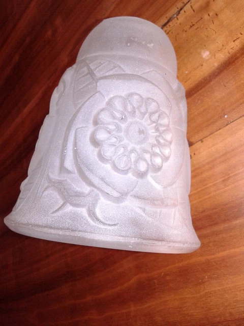 ANCIENNE TULIPE EN Verre Depoli Pour Lustre Applique Lampe