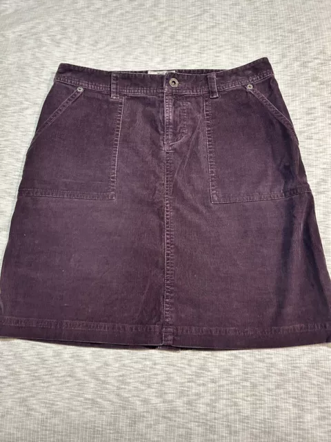 The North Face Womens Size Small Purple Corduroy Skirt Split Hem Casualwear