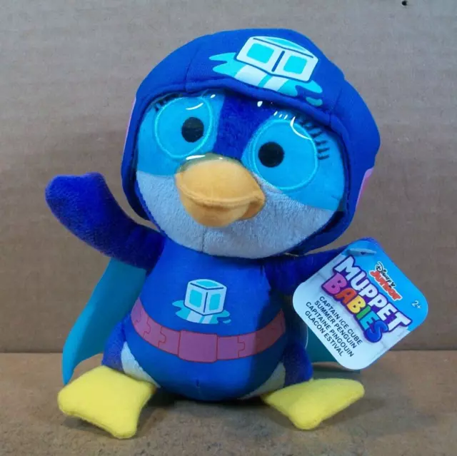 Disney Junior ~ Muppet Babies ~ Captain Ice Cube Pingüino de Verano ~ Peluche de 7" ~ Nuevo con etiquetas