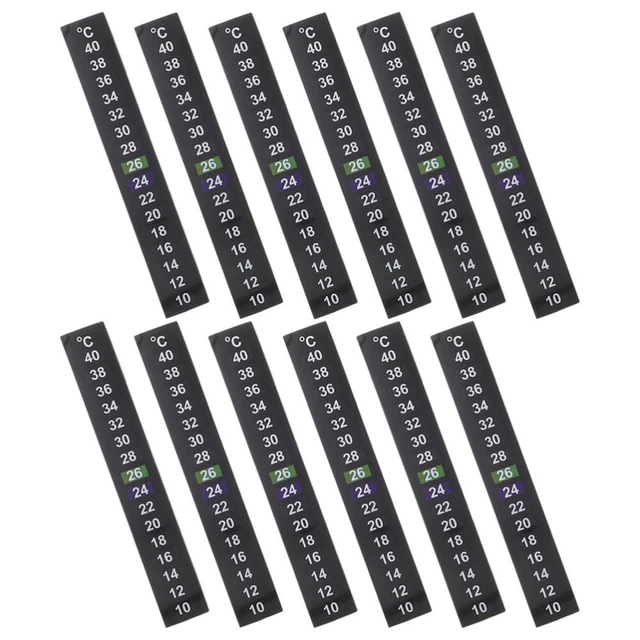 12pcs Fish Tank Thermometer Sticker Digital Stickers Aquarium Stick on
