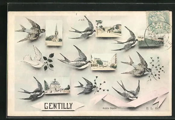 CPA Gentilly, diverses vues du lieu 1906