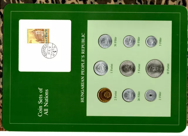 Coin Sets of All Nations Hungary All 1976 UNC 50K mint 1,10 Forint 2,5 Filler