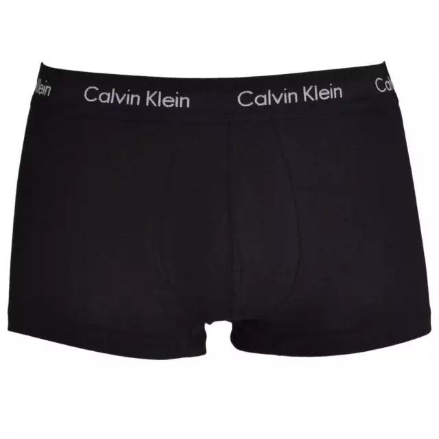Calvin Klein Mens 100% Authentic CK 3 Pack Low Rise Trunk Boxer Black / Black 2
