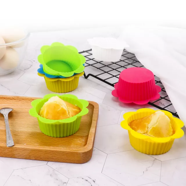 1Pc Sun Flower Cup shape Silicon Cake Baking Molds Muffin Cupcake Making ToFE