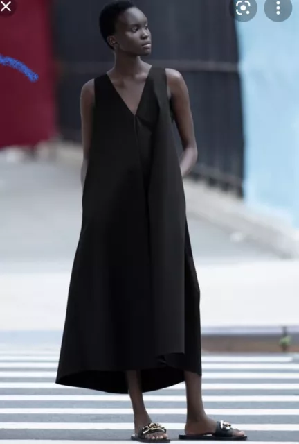 Zara midi dress with hot sale pockets