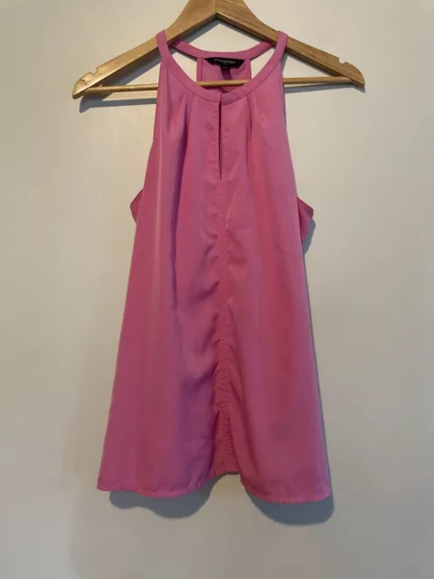 BANANA REPUBLIC Keyhole Neck Halter Top Pink Sleeveless Blouse Size Medium