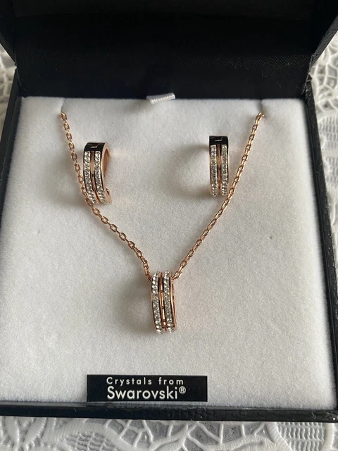 Crystal Swarovski Warren James Necklace Stud Earring