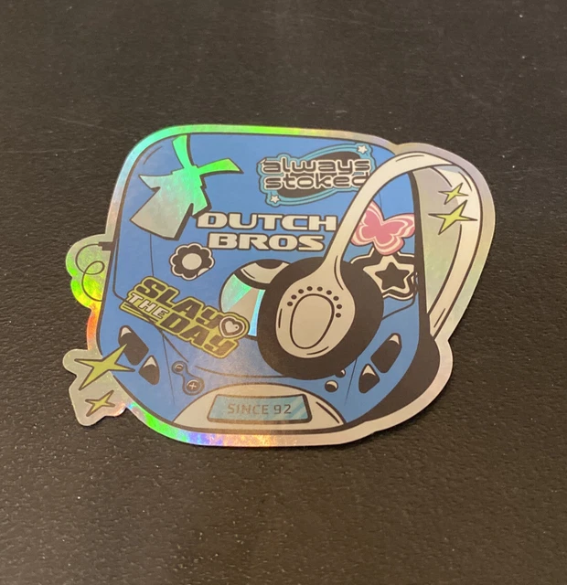 DUTCH BROS 2023 August Sticker Walkman 4.00 PicClick