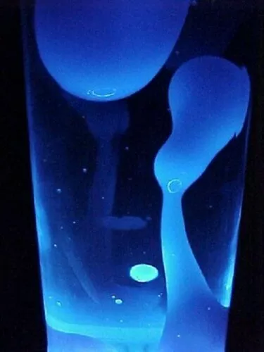 Lampada Lava Magma Da Tavolo Blu 40 Cm. Bolle Plasma Casa Luce Fluo Idea Regalo