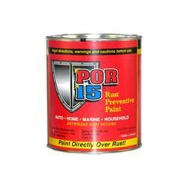 POR-15 Rust Preventive Urethane Semi-Gloss Black Paint 1 qt Can 45404