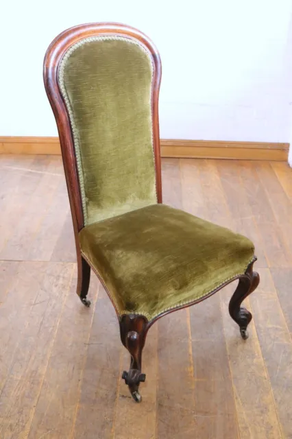Antique Victorian nursing chair - bedroom chair - occasional chair