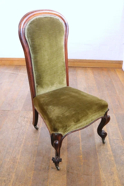 Antique Victorian nursing chair - bedroom chair - occasional chair