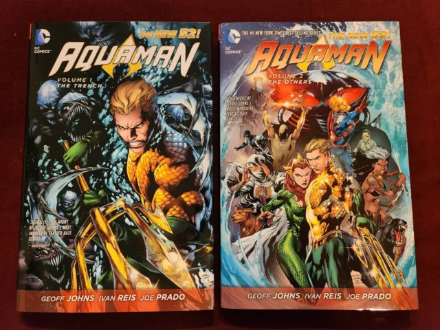 Aquaman The New 52 HC Lot Volume 1 2 3 4 5 6 7 8 Geoff Johns DC Comics Hardcover