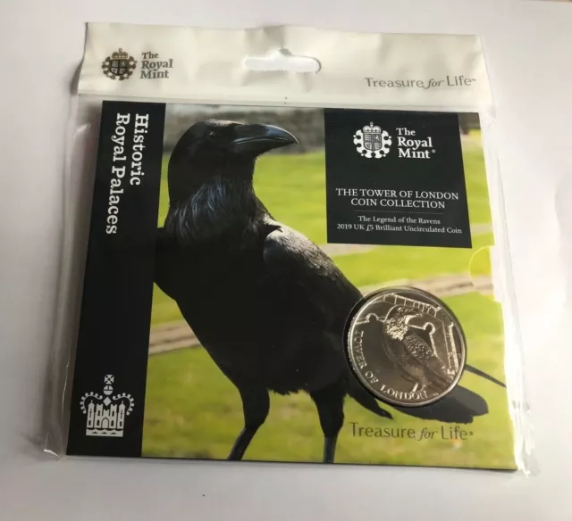 2019 Torre De Londres Del Leyenda Ravens Bu Cinco 2.3kg Real Casa Moneda Pack