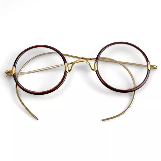 Vintage Eyeglasses Mahatma Gandhi Style Round Spectacle Eyewear Need Repair