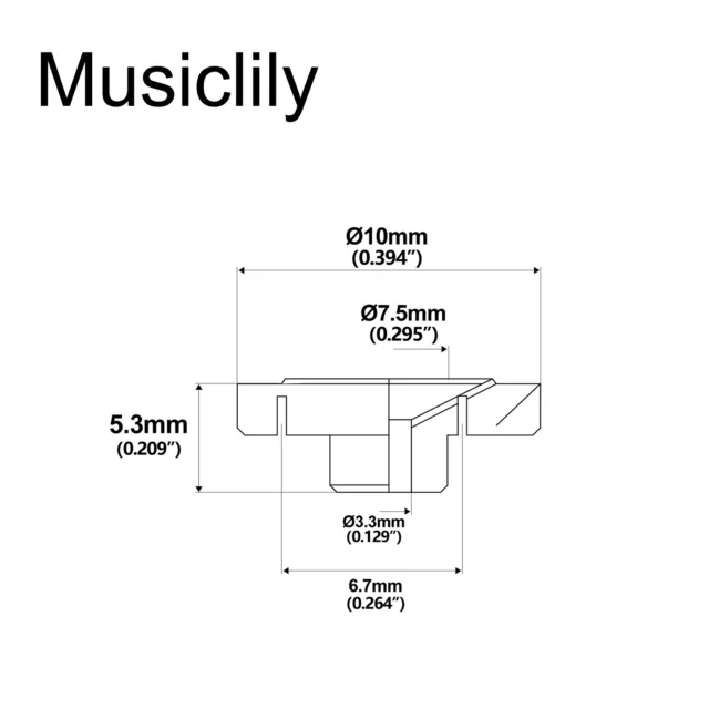 Musiclily Pro Black Steel Vintage Round String Guide Retainer For Tele Guitar 2