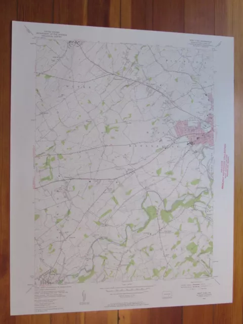 West York Pennsylvania 1956 Original Vintage USGS Topo Map