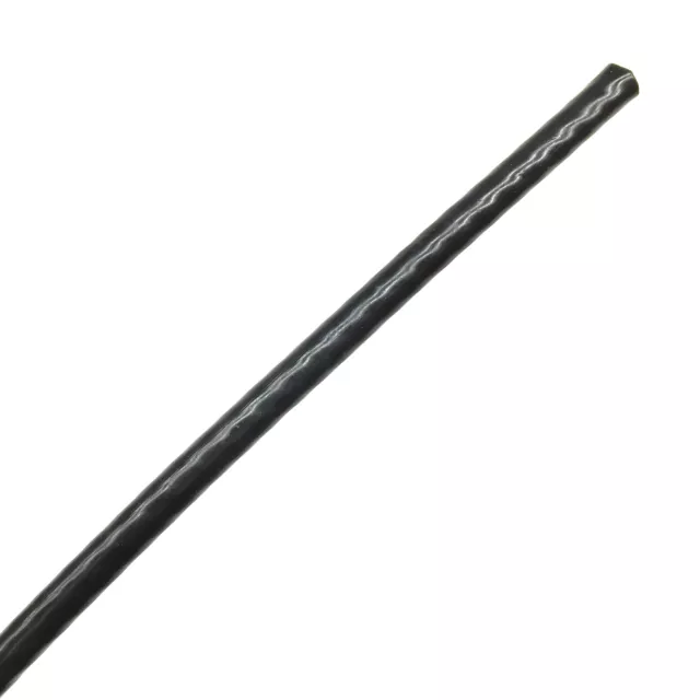 Black 1/4" Vinyl Coated Galvanized Steel Safety Cable 7x19 Strand 3/16" Core