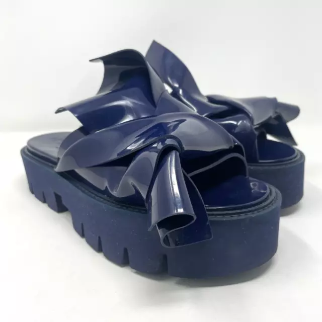 No 21 x Kartell Blue Knot Platform Slide Sandal