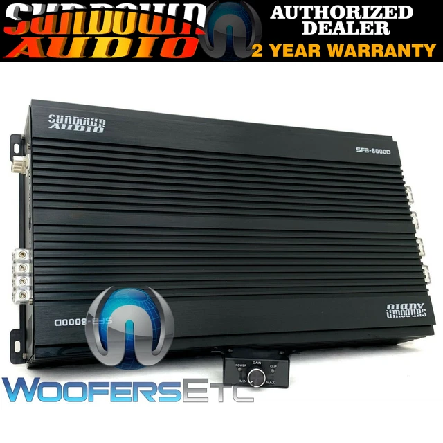 SUNDOWN AUDIO SFB8000D Monoblock 8100W Rms Subwoofers Class D Car