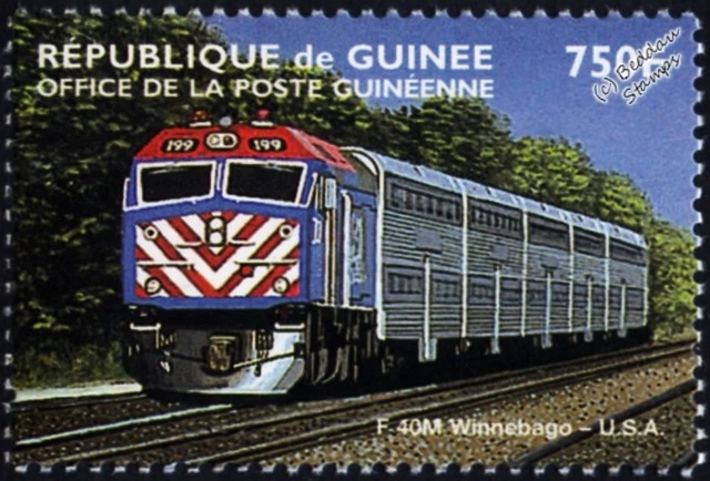 General Motors EMD Class F40/F40PH (METRA F40PHM-2 No.199) Diesel Train Stamp